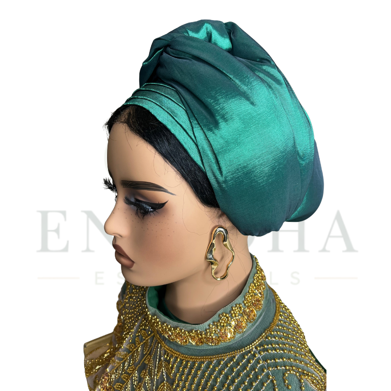 2-n-1 Crystal Applique Turban Cap