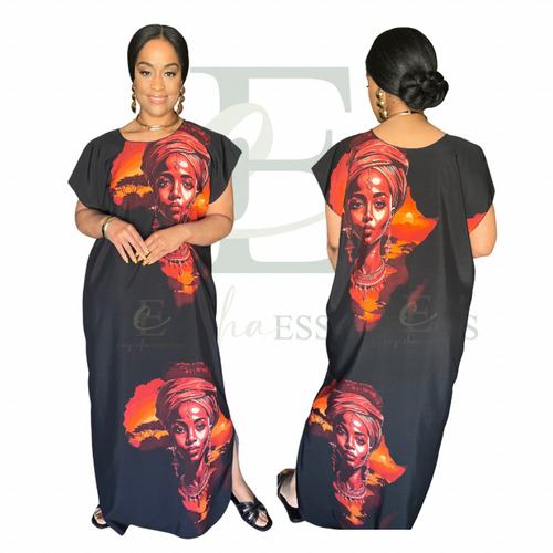 African Queen Maxi MuuMuu Dress - One/Free Size