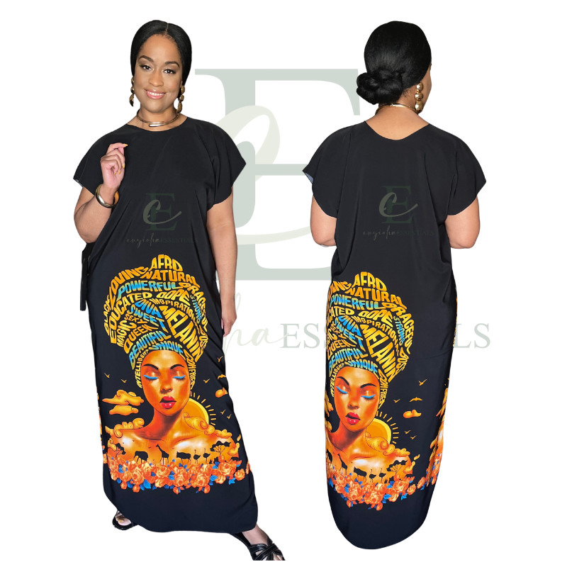 Afro Goddess Maxi MuuMuu Dress