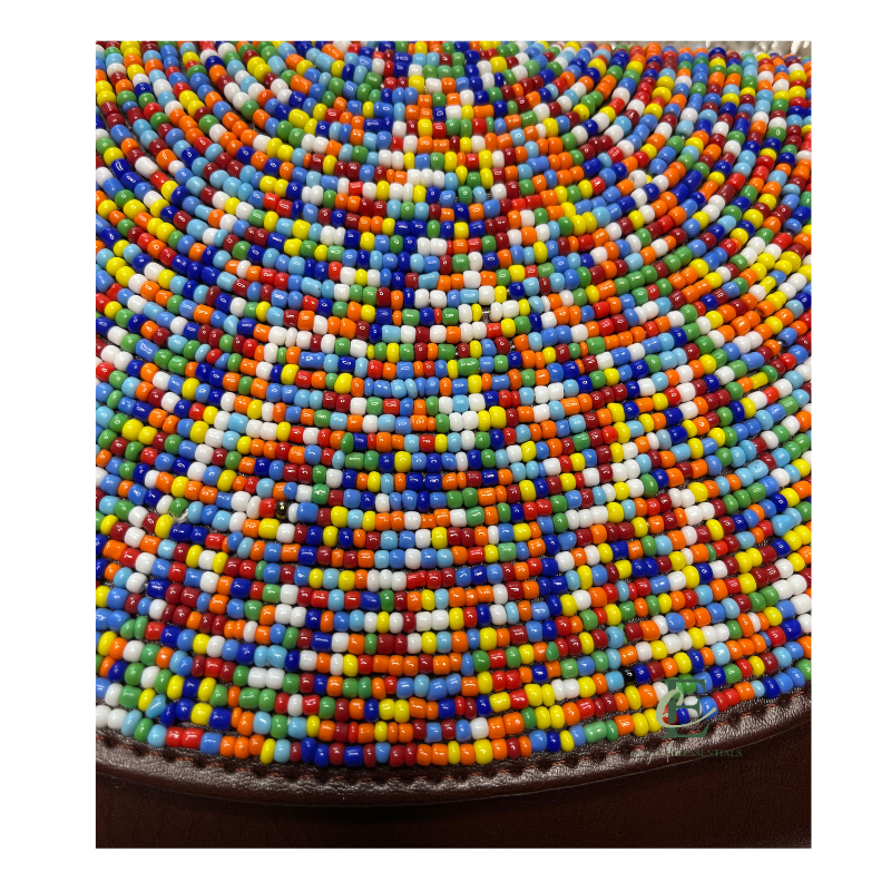 Handmade Beaded Multicolor Envelope Clutch with Matching Hoop Earrings