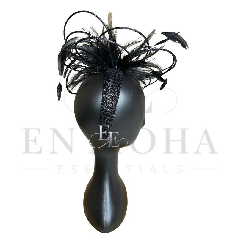 Black Feather Couture Fascinator