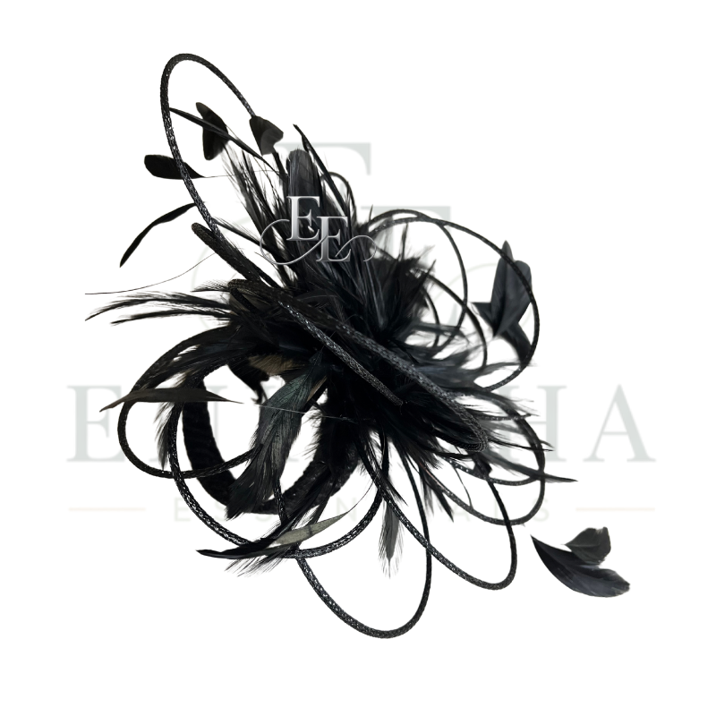 Black Feather Couture Fascinator