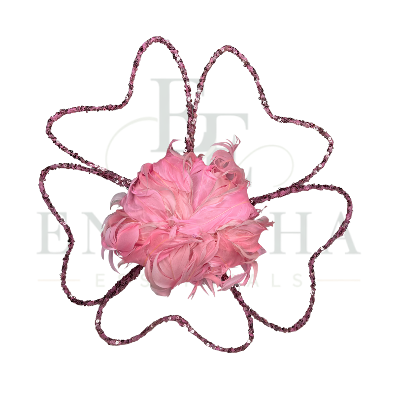 Bloom Blush Pink Couture Feather Fascinator