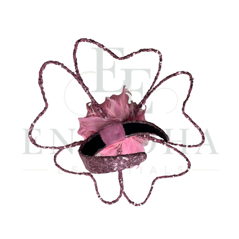 Bloom Blush Pink Couture Feather Fascinator
