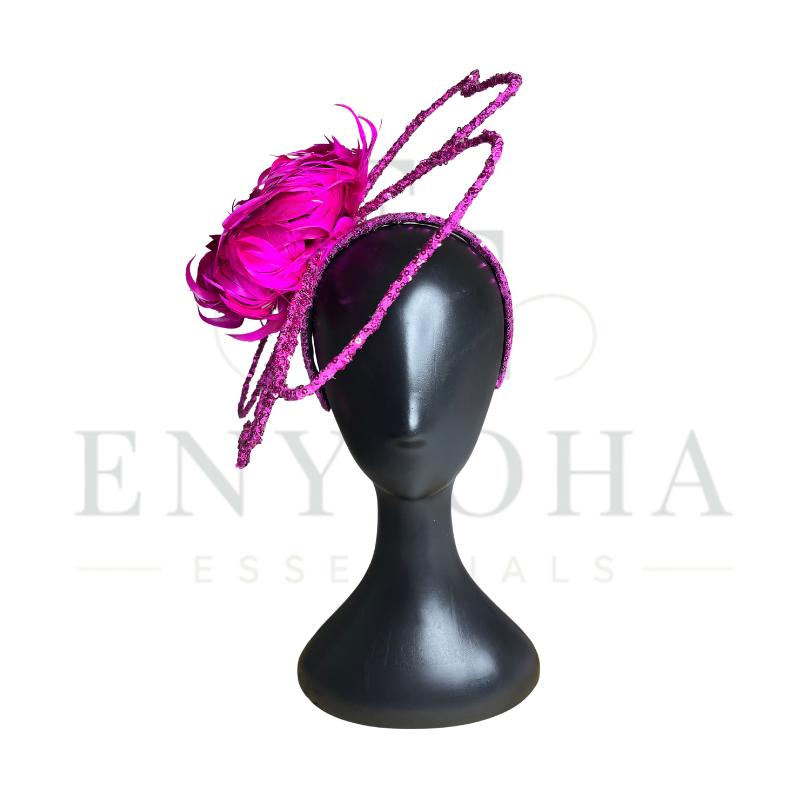 Bloom Fuchsia Couture Feather Fascinator (Pre-Order Only)