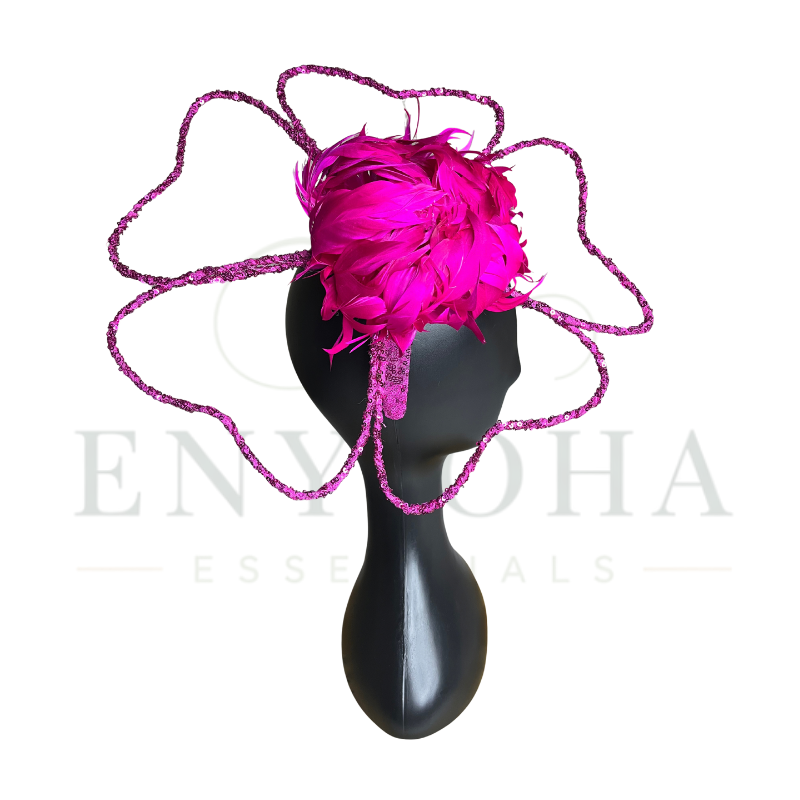 Bloom Fuchsia Couture Feather Fascinator (Pre-Order Only)