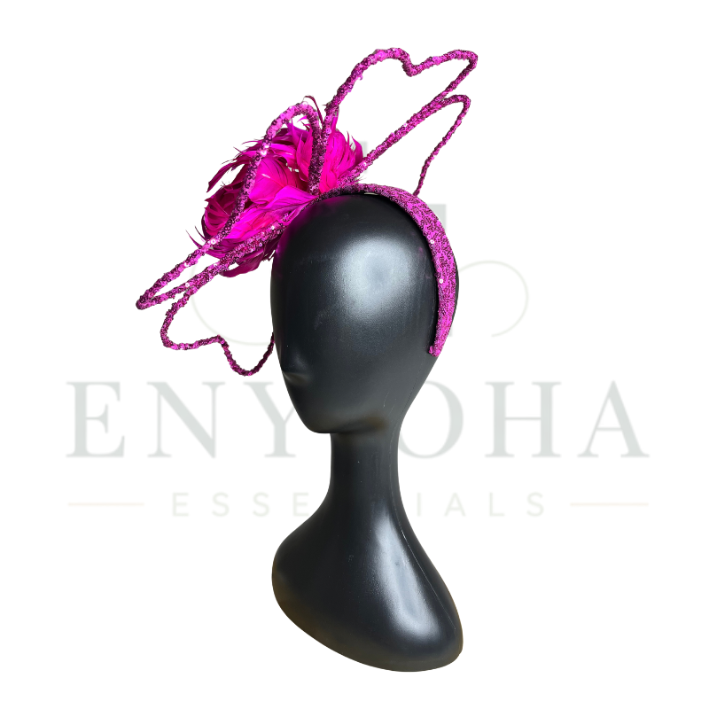 Bloom Fuchsia Couture Feather Fascinator (Pre-Order Only)