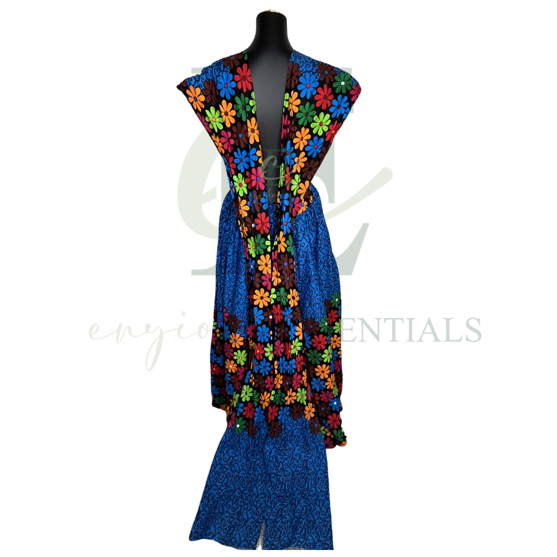 Blue Ankara Infinity Gown