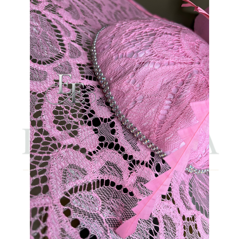 Blush Pink Wide-Brim Lace Fascinator