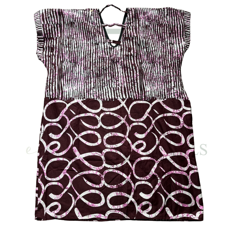 Burgundy Open Back Short Boubou