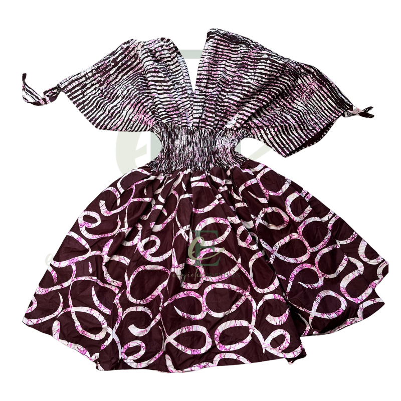 Burgundy Smocked Mini Dress