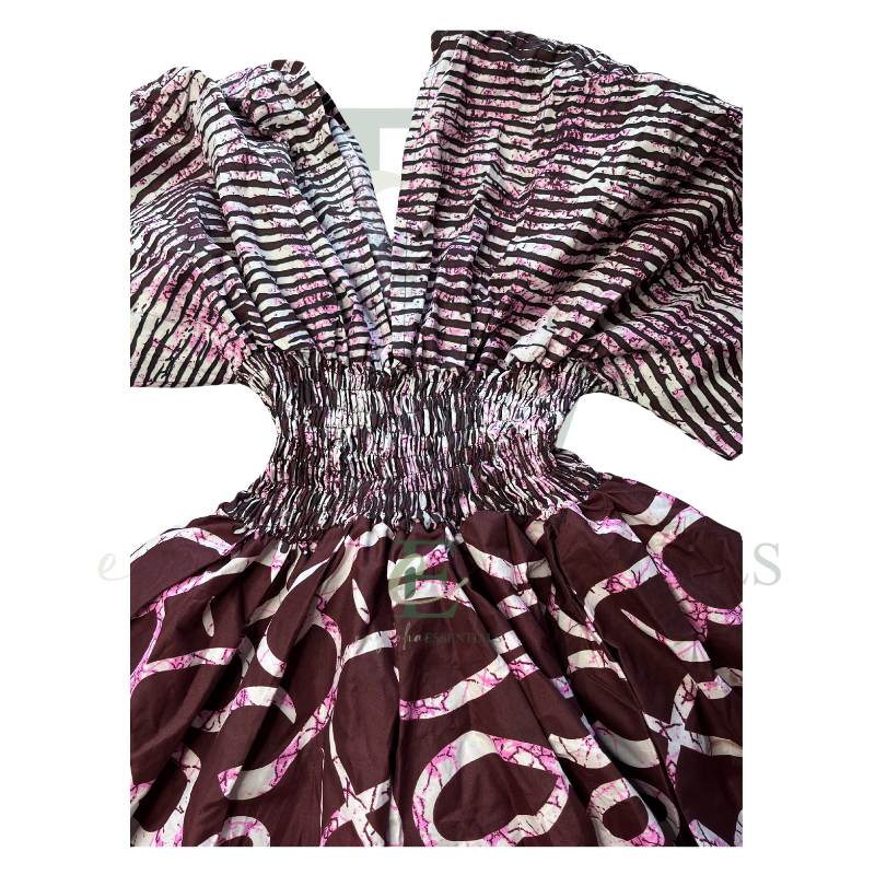 Burgundy Smocked Mini Dress