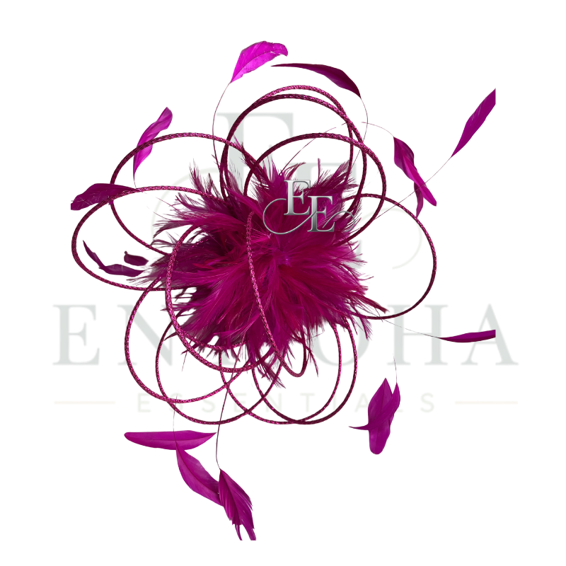 Fuchsia Feather Couture Fascinator