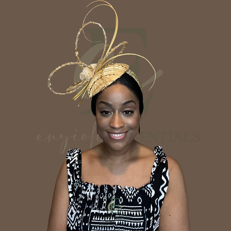 Golden Grace Beaded Fascinator
