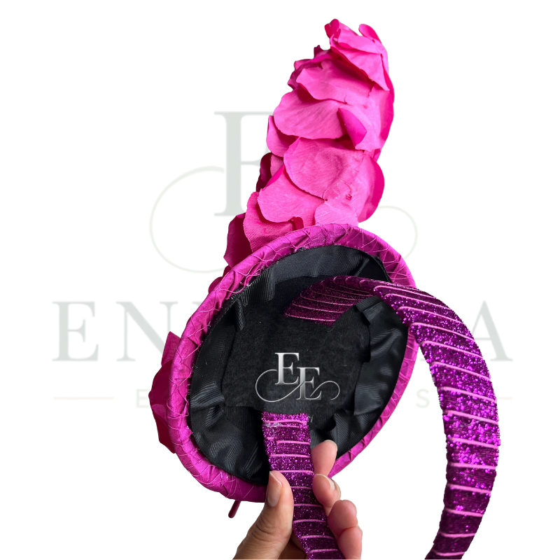 Hot Pink Floral Couture Fascinator Headband