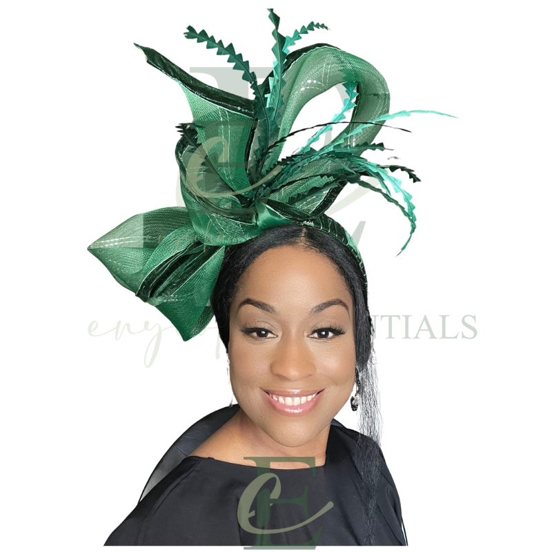 Hunter Green Couture Fascinator