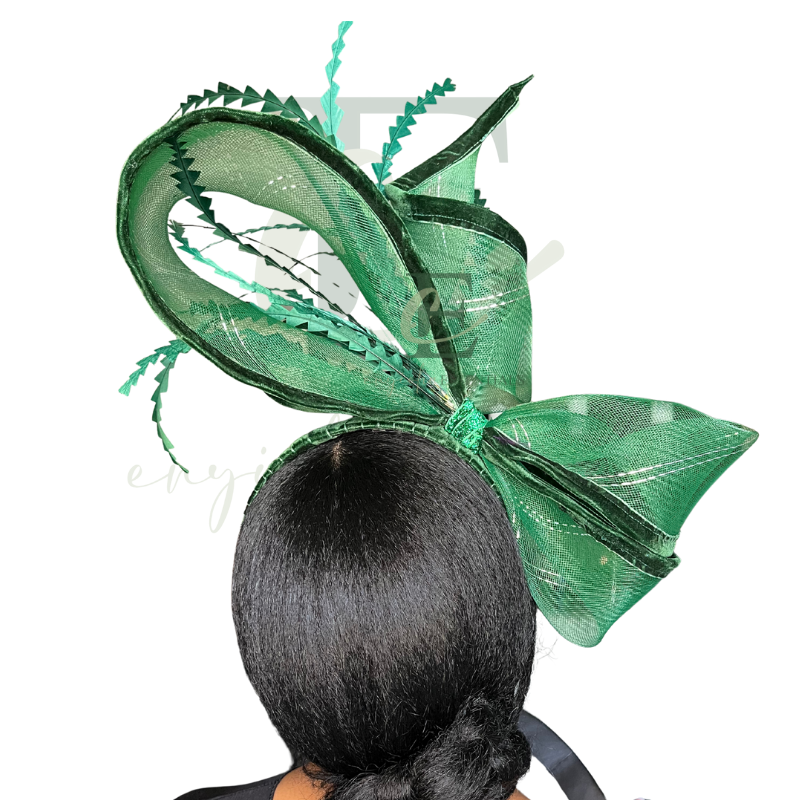 Hunter Green Couture Fascinator