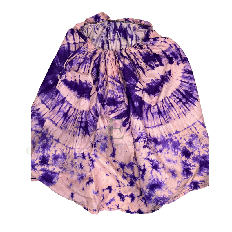 Pink & Purple Tie-Dye Halter Swing Dress