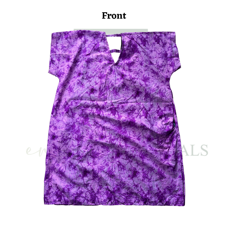 Lavender Tie-Dye Open Back Short Boubou
