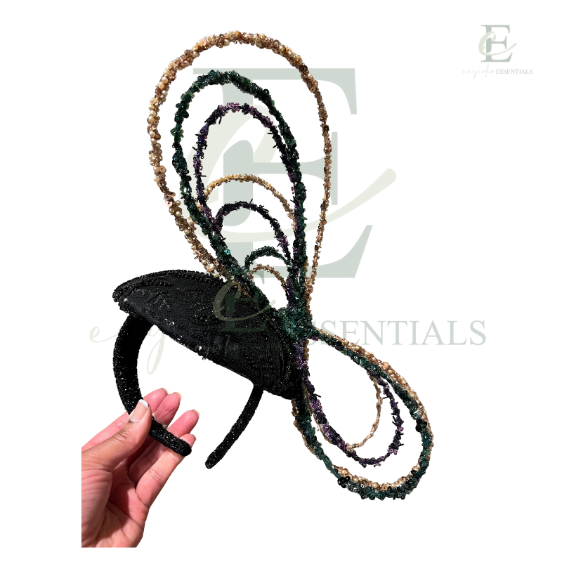 The Mardi Gras Majesty Beaded Loop Fascinator