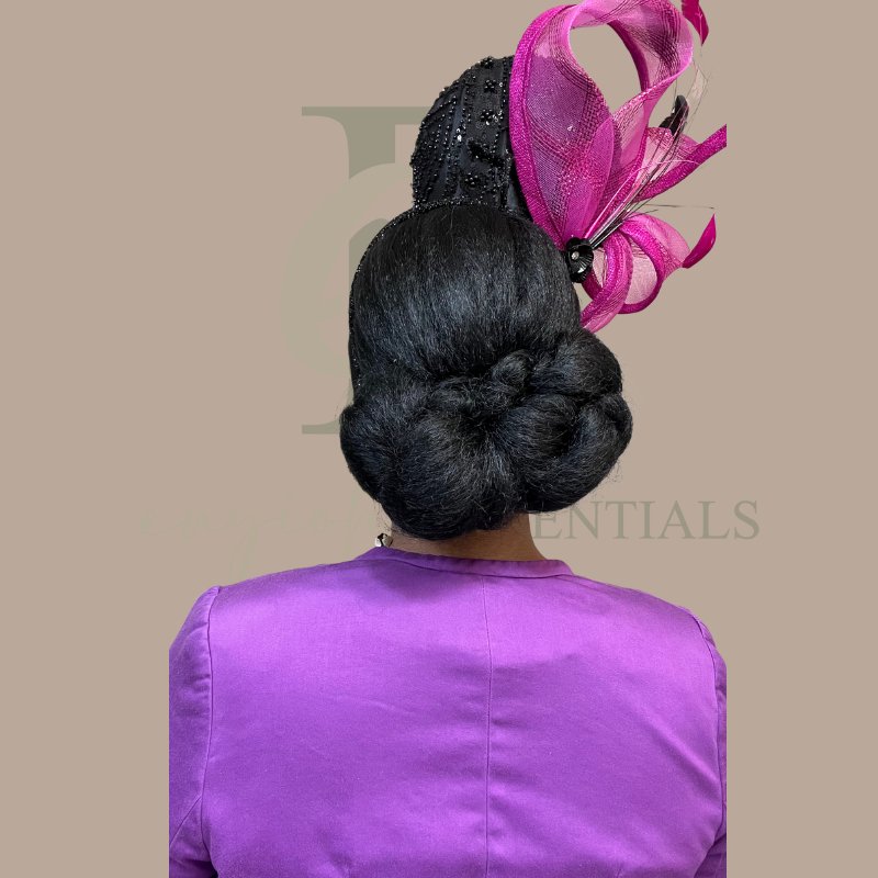 Midnight Bloom Beaded Fascinator