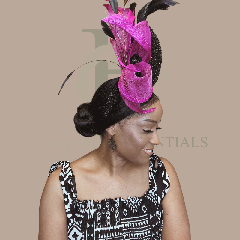 Midnight Bloom Beaded Fascinator