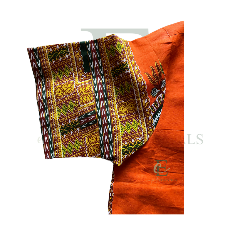 Orange Heritage Dashiki Men’s Shirt | Size: 2XL (XXL)