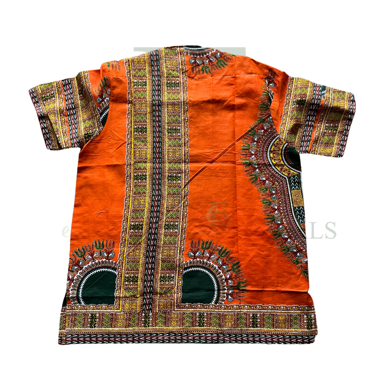 Orange Heritage Dashiki Men’s Shirt | Size: 2XL (XXL)