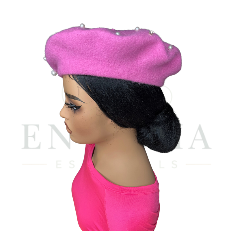 Pearl-Embellished Beret