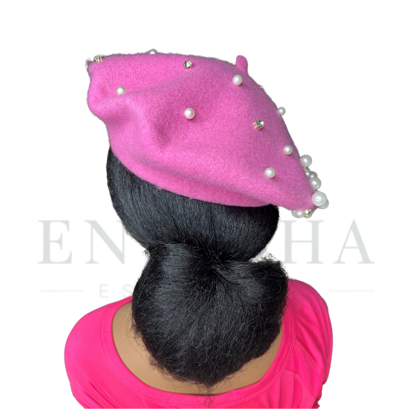 Pearl-Embellished Beret