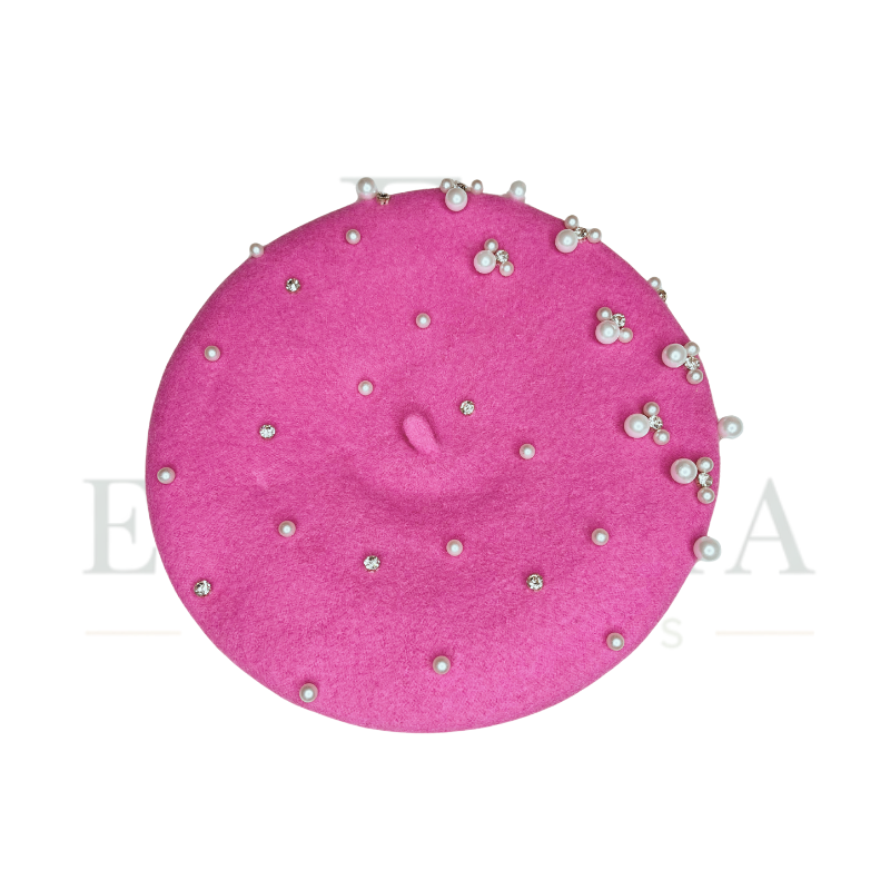 Pearl-Embellished Beret