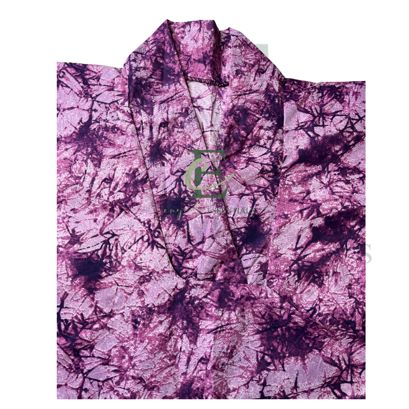 Pink & Purple Tie-Dye Boubou Dress