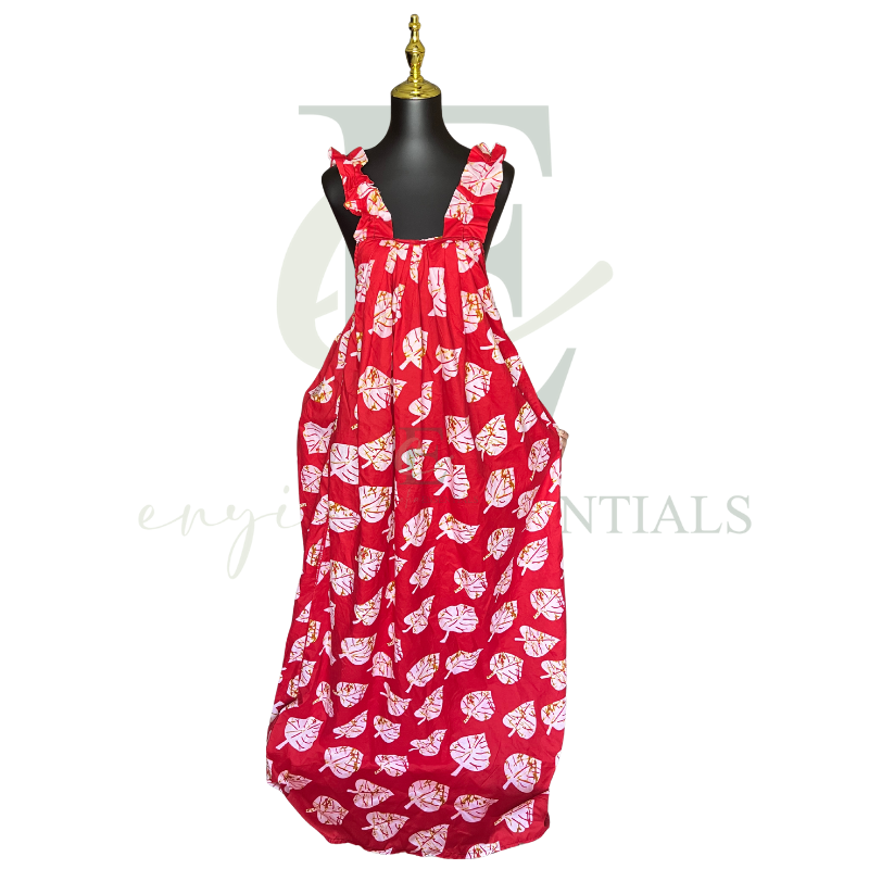 Rosalie Bloom Maxi Dress with Ruffle Straps | One Size: M-2XL