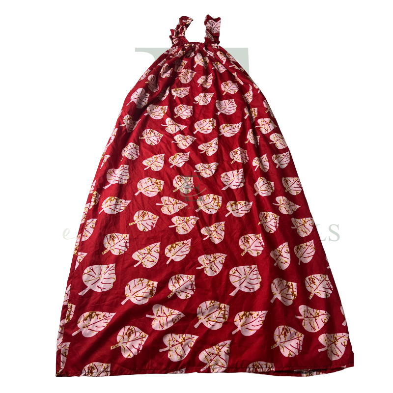 Rosalie Bloom Maxi Dress with Ruffle Straps | One Size: M-2XL