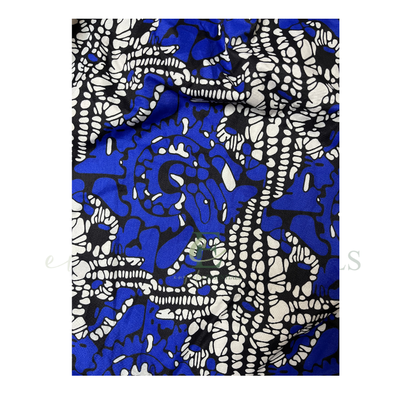 Royal Blue African Print Halter Long Maxi Dress