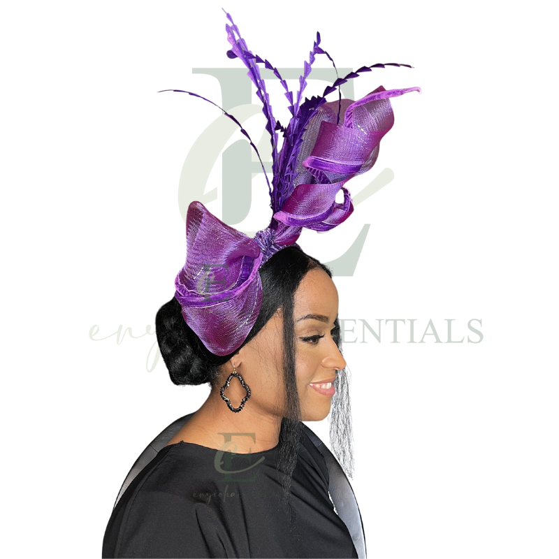 Royal Purple Couture Fascinator