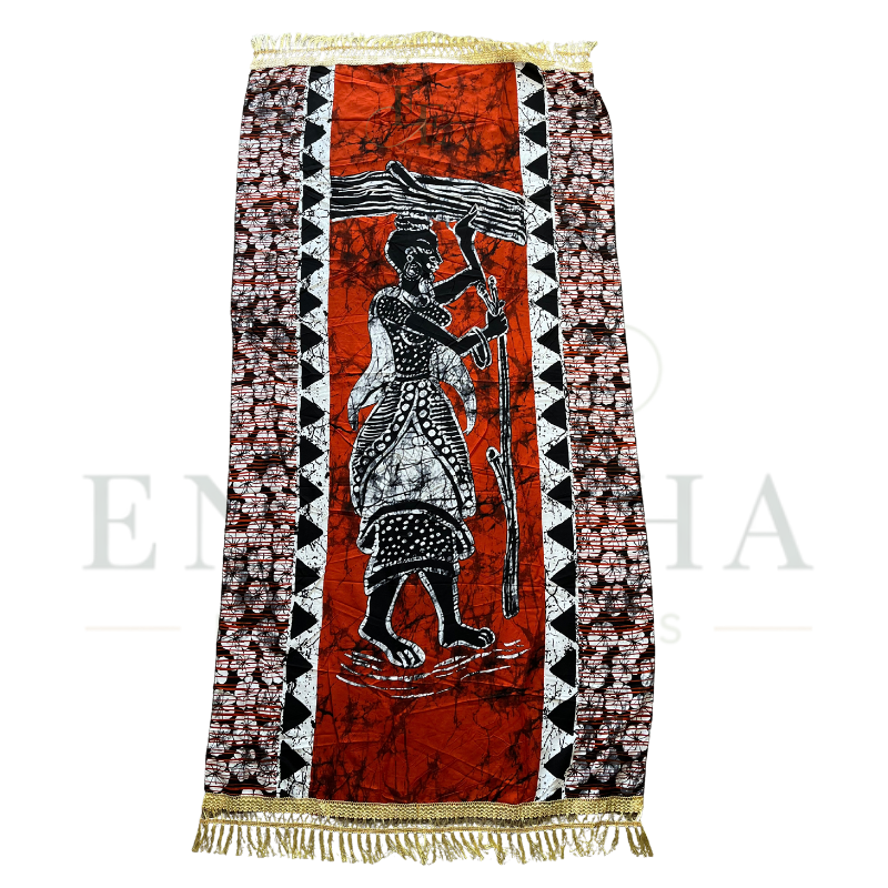 Saffron Legacy African Print Muumuu & Matching Head Scarf | Free Size (M-2XL)