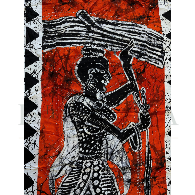 Saffron Legacy African Print Muumuu & Matching Head Scarf | Free Size (M-2XL)