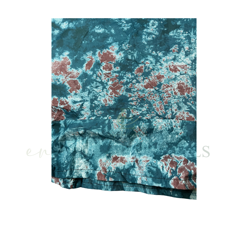 Teal Blue Tie-Dye Boubou Dress