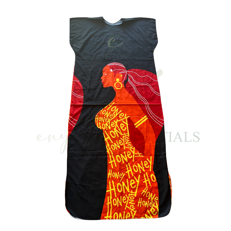 Vibrant African Queen Silhouette Maxi MuuMuu Dress