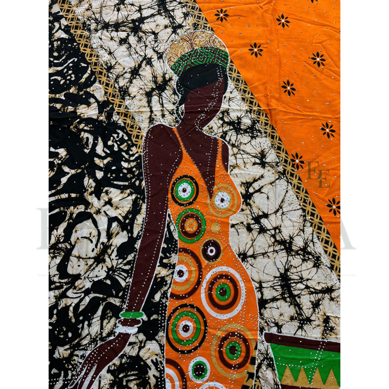 Zuri Vista African Print Muumuu & Matching Head Scarf | Free Size (M-2XL)